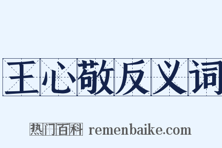 王心敬反义词是什么意思的图片